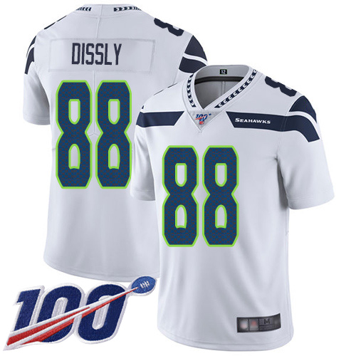 Seattle Seahawks Limited White Men Will Dissly Road Jersey NFL Football #88 100th Season Vapor Untouchable